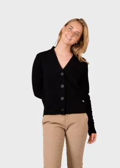 Klitmoller Collective Strick-Wilma knit cardigan - Black