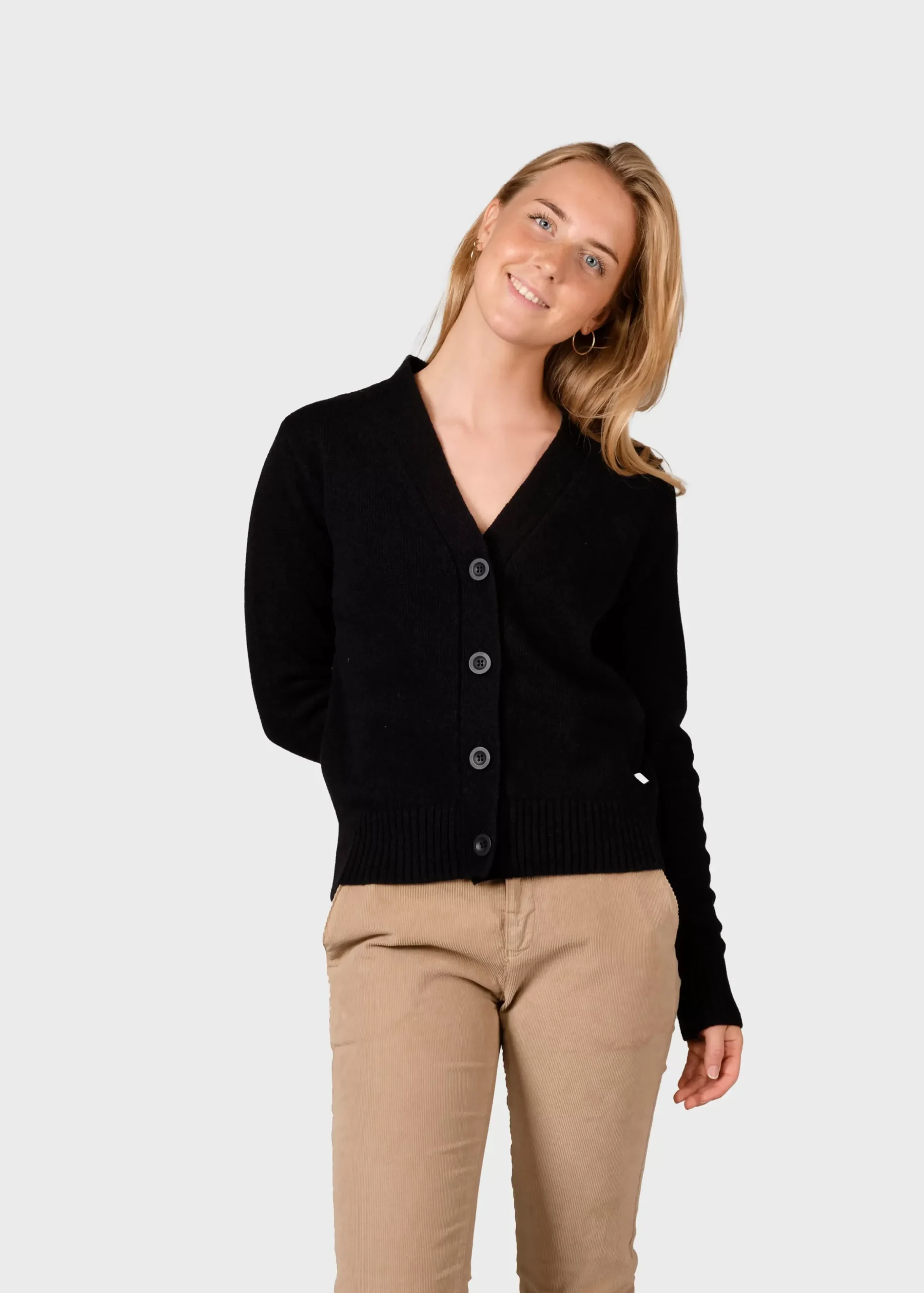 Klitmoller Collective Strick-Wilma knit cardigan - Black