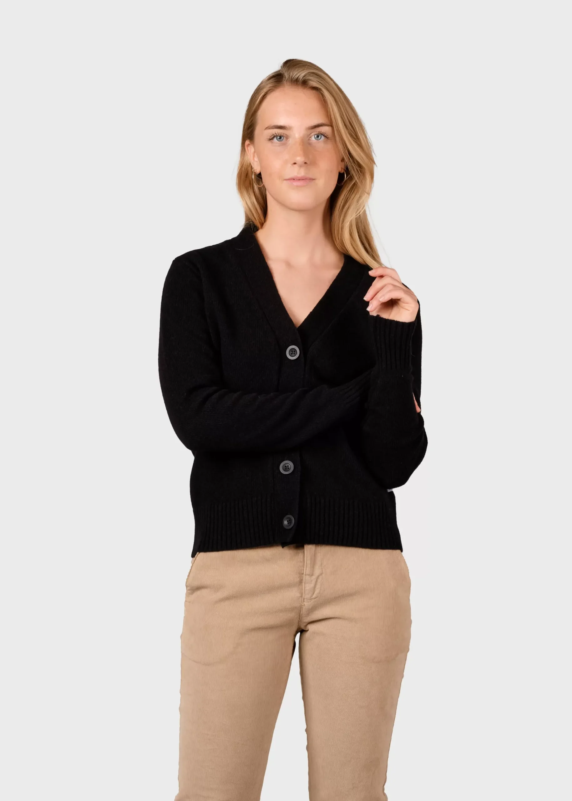 Klitmoller Collective Strick-Wilma knit cardigan - Black
