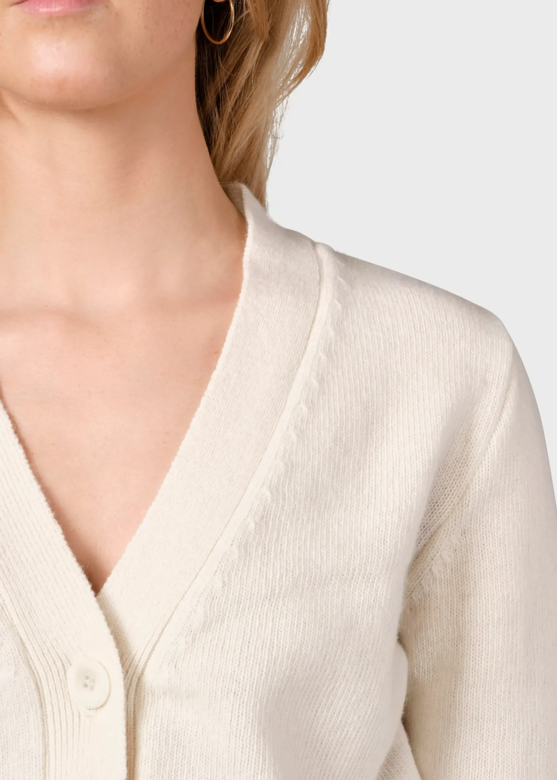 Klitmoller Collective Strick-Wilma knit cardigan - Cream Black