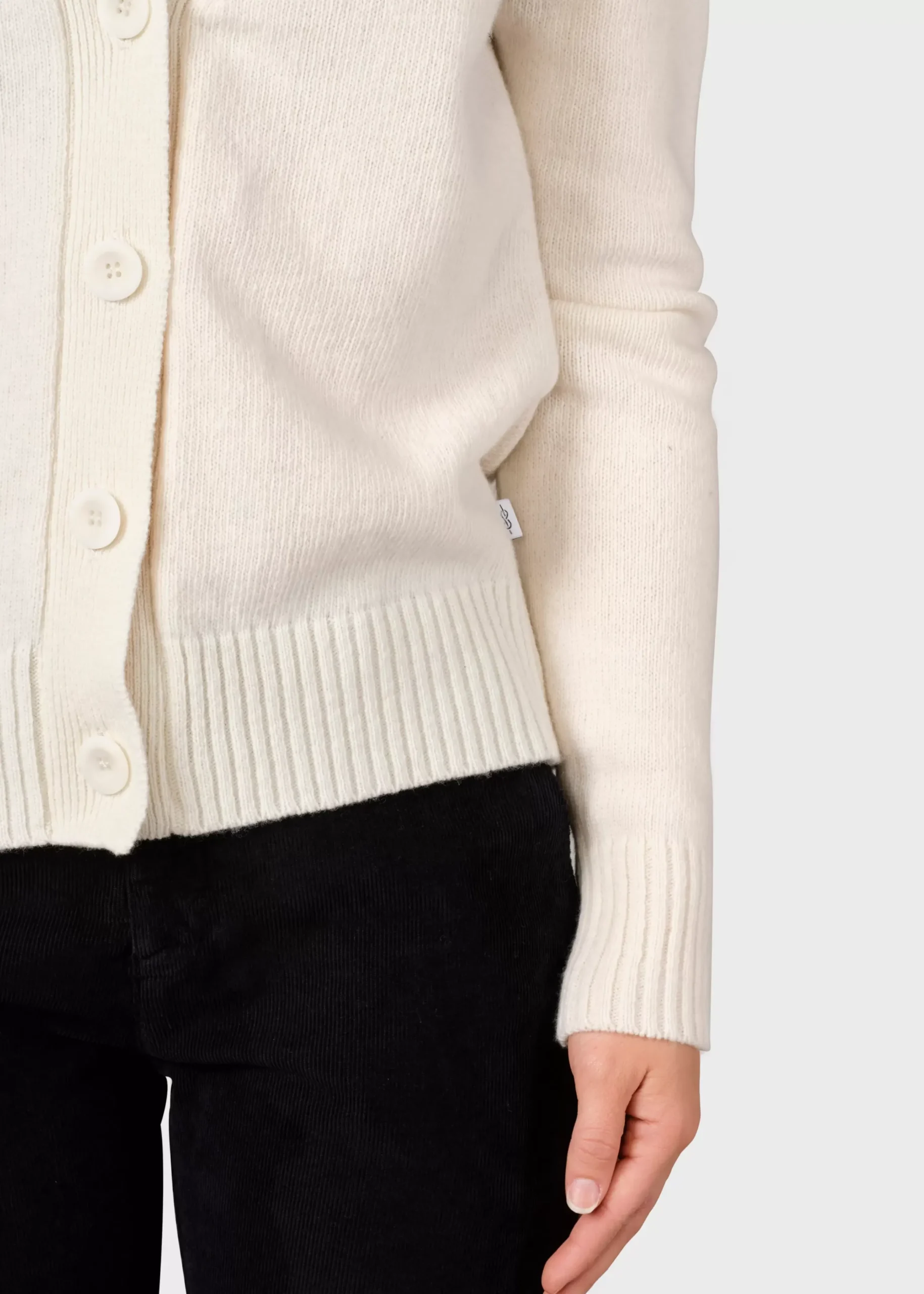 Klitmoller Collective Strick-Wilma knit cardigan - Cream Black
