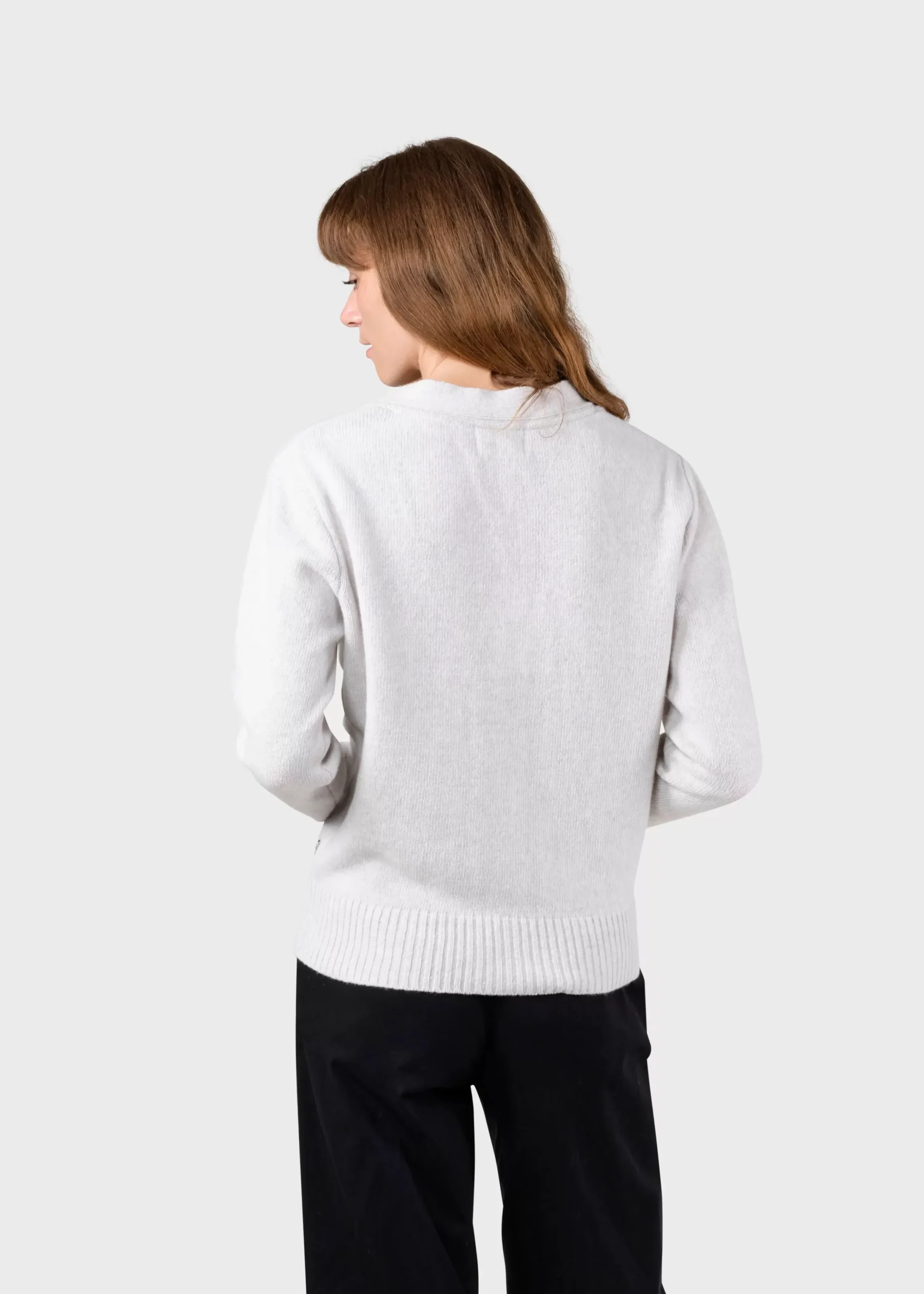 Klitmoller Collective Strick-Wilma knit cardigan - Pastel grey Black
