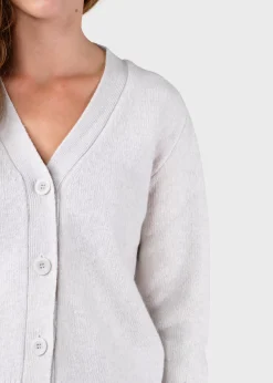 Klitmoller Collective Strick-Wilma knit cardigan - Pastel grey Black
