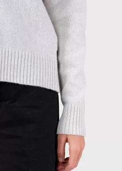 Klitmoller Collective Strick-Wilma knit cardigan - Pastel grey Black