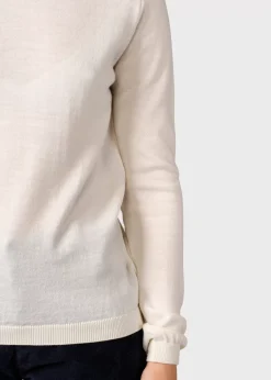 Klitmoller Collective Strick-Womens basic merino knit - Cream Ocean