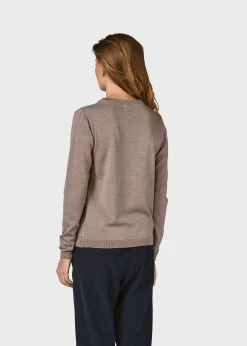 Klitmoller Collective Strick-Womens basic merino knit - Pastel grey Ocean