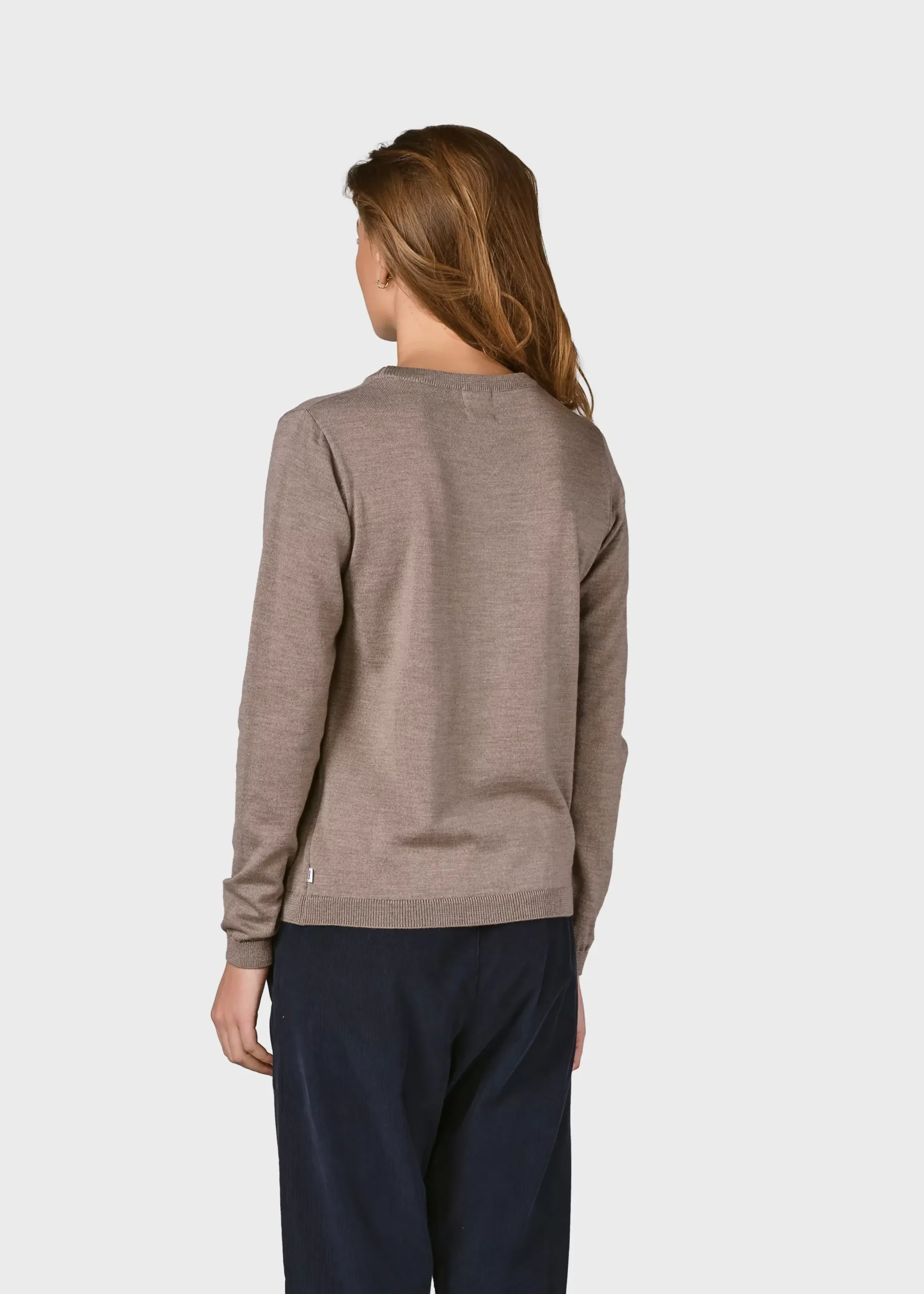 Klitmoller Collective Strick-Womens basic merino knit - Pastel grey Ocean