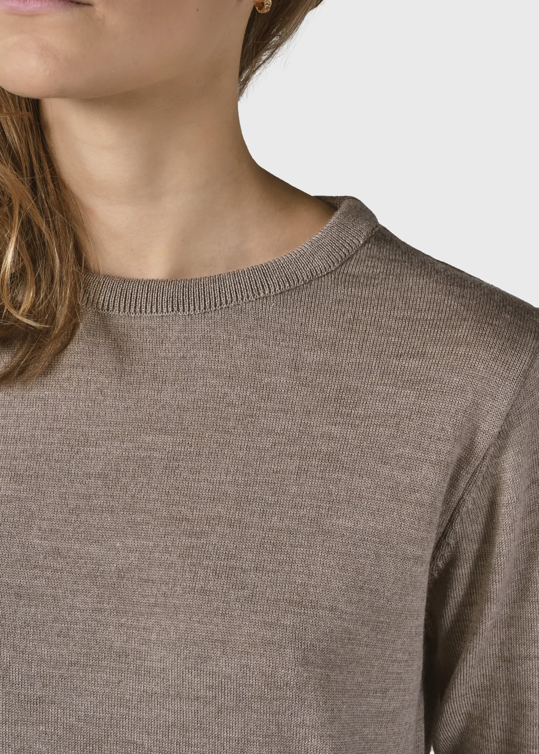 Klitmoller Collective Strick-Womens basic merino knit - Pastel grey Ocean