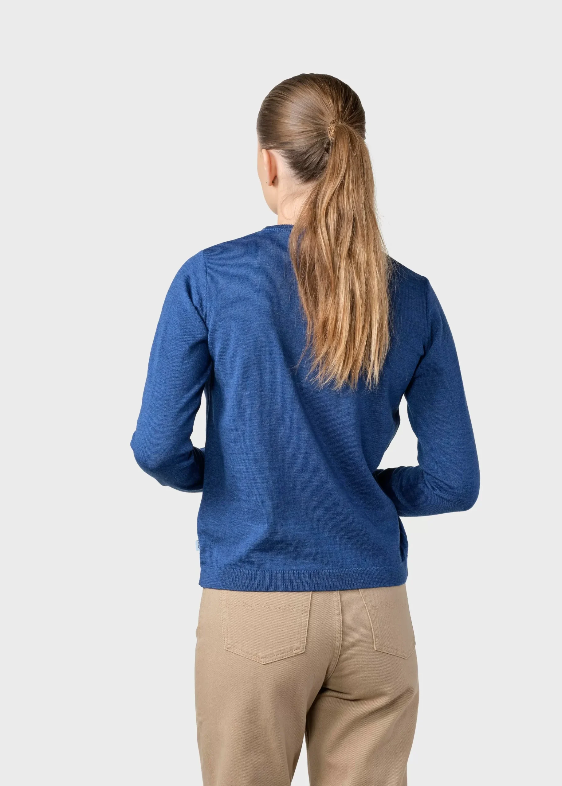 Klitmoller Collective Strick-Womens basic merino knit - Navy Ocean