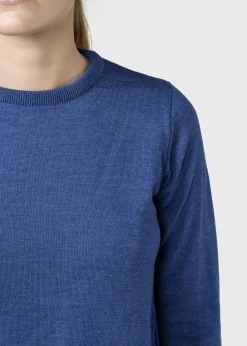 Klitmoller Collective Strick-Womens basic merino knit - Navy Ocean