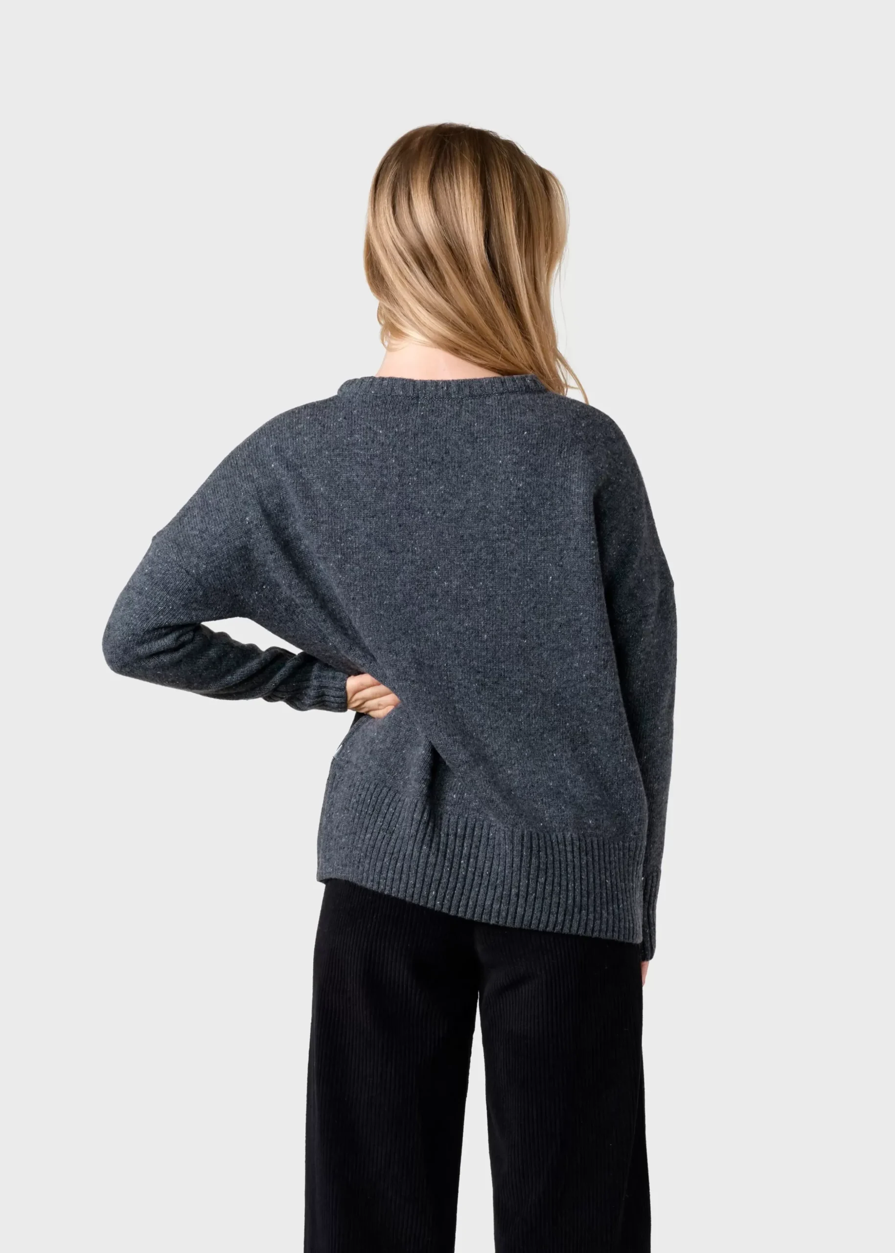 Klitmoller Collective Strick-Womens basic merino knit - Sand Ocean