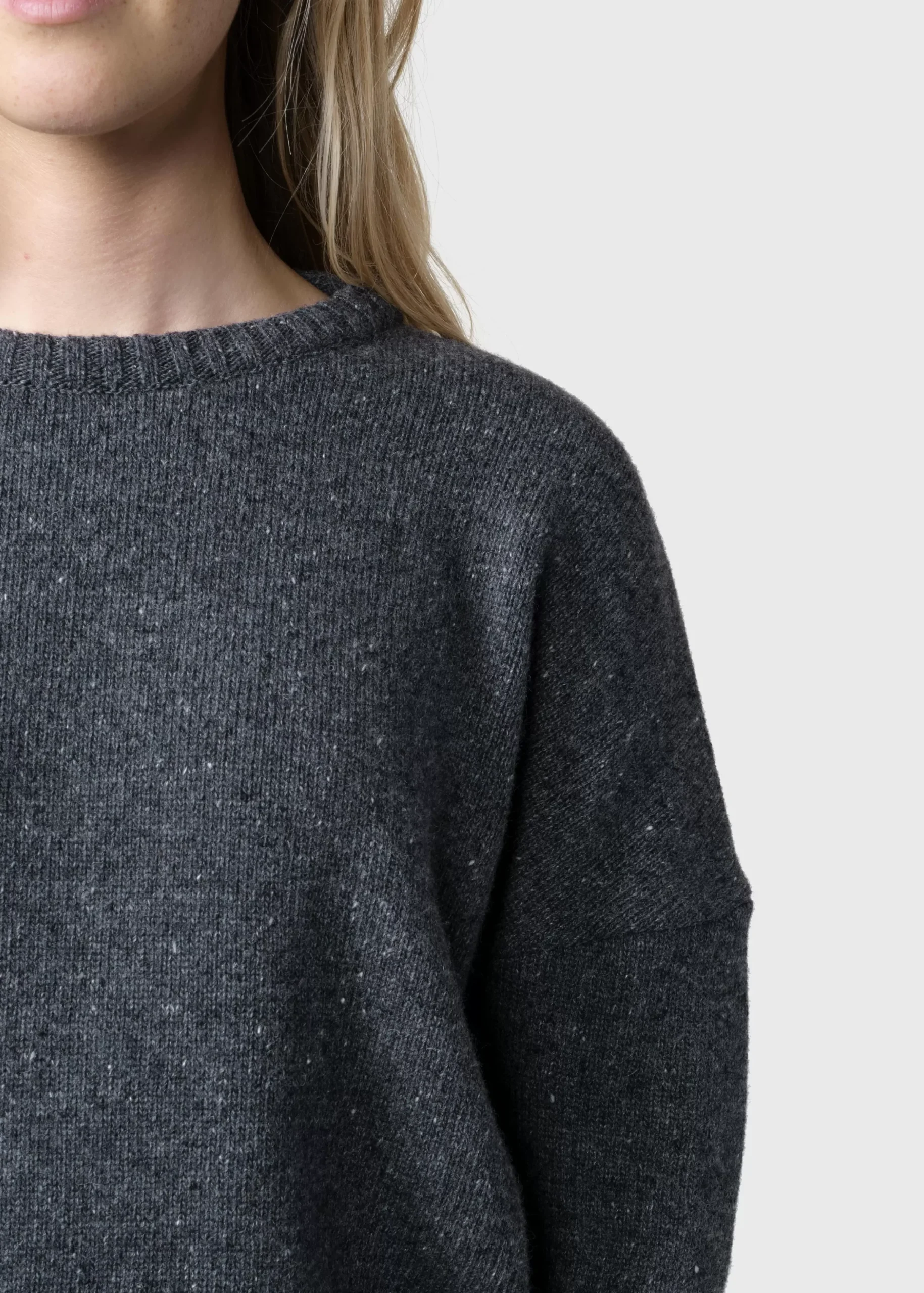 Klitmoller Collective Strick-Womens basic merino knit - Sand Ocean