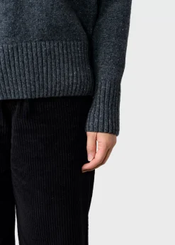 Klitmoller Collective Strick-Womens basic merino knit - Sand Ocean