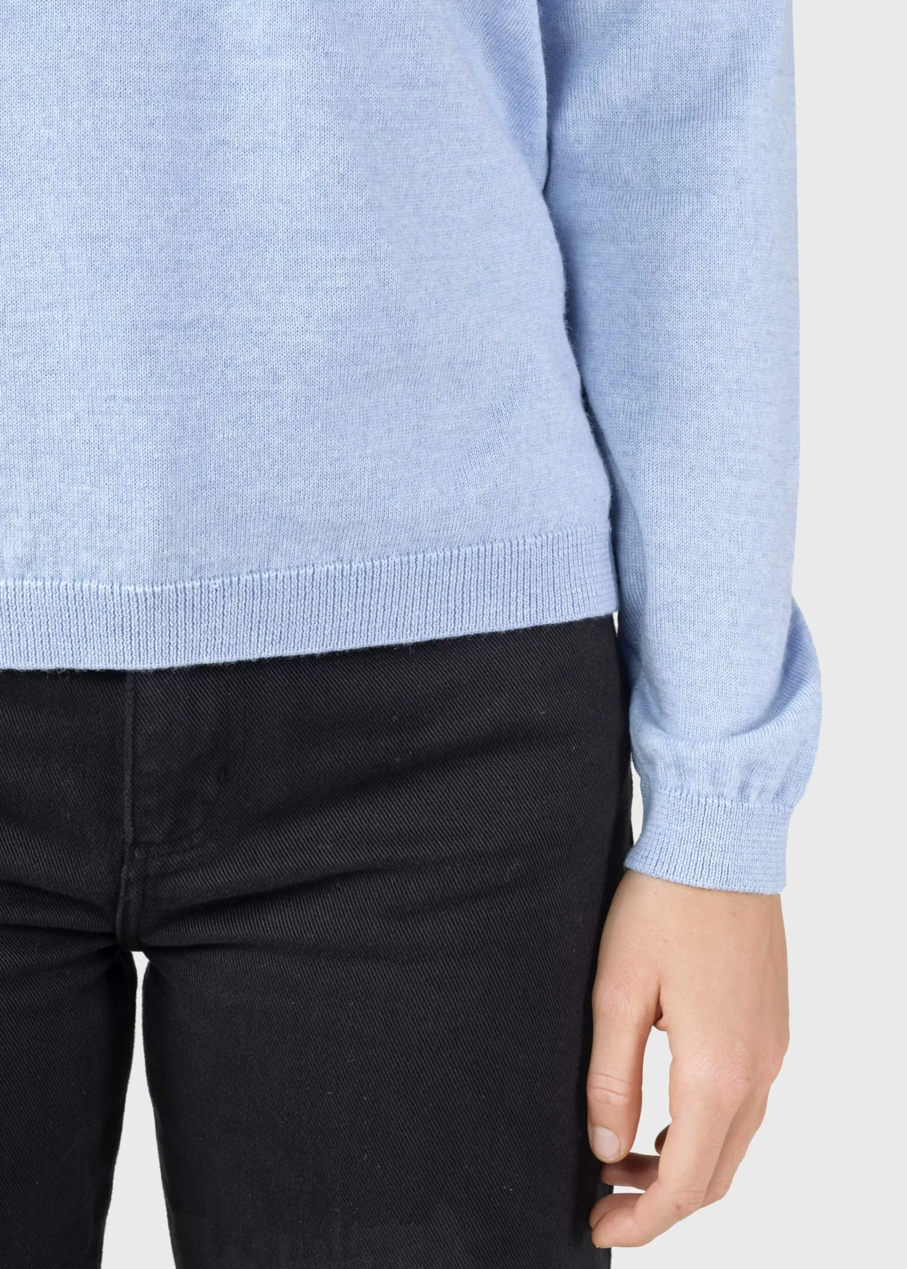 Klitmoller Collective Strick-Womens basic merino knit - Light blue Ocean