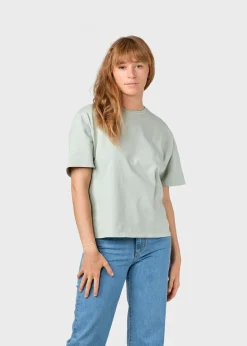 Klitmoller Collective T-shirts-Womens boxy tee - Sage White