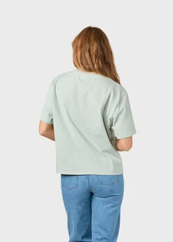 Klitmoller Collective T-shirts-Womens boxy tee - Sage White