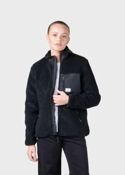Klitmoller Collective Jacken-Womens fleece jacket - Black Olive