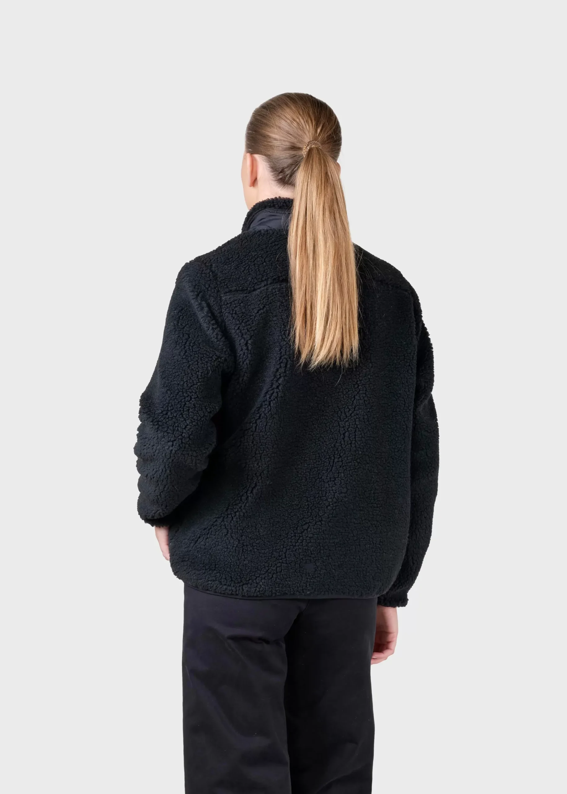 Klitmoller Collective Jacken-Womens fleece jacket - Black Olive