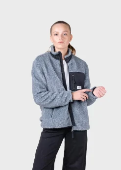 Klitmoller Collective Jacken-Womens fleece jacket - Pastel grey Olive
