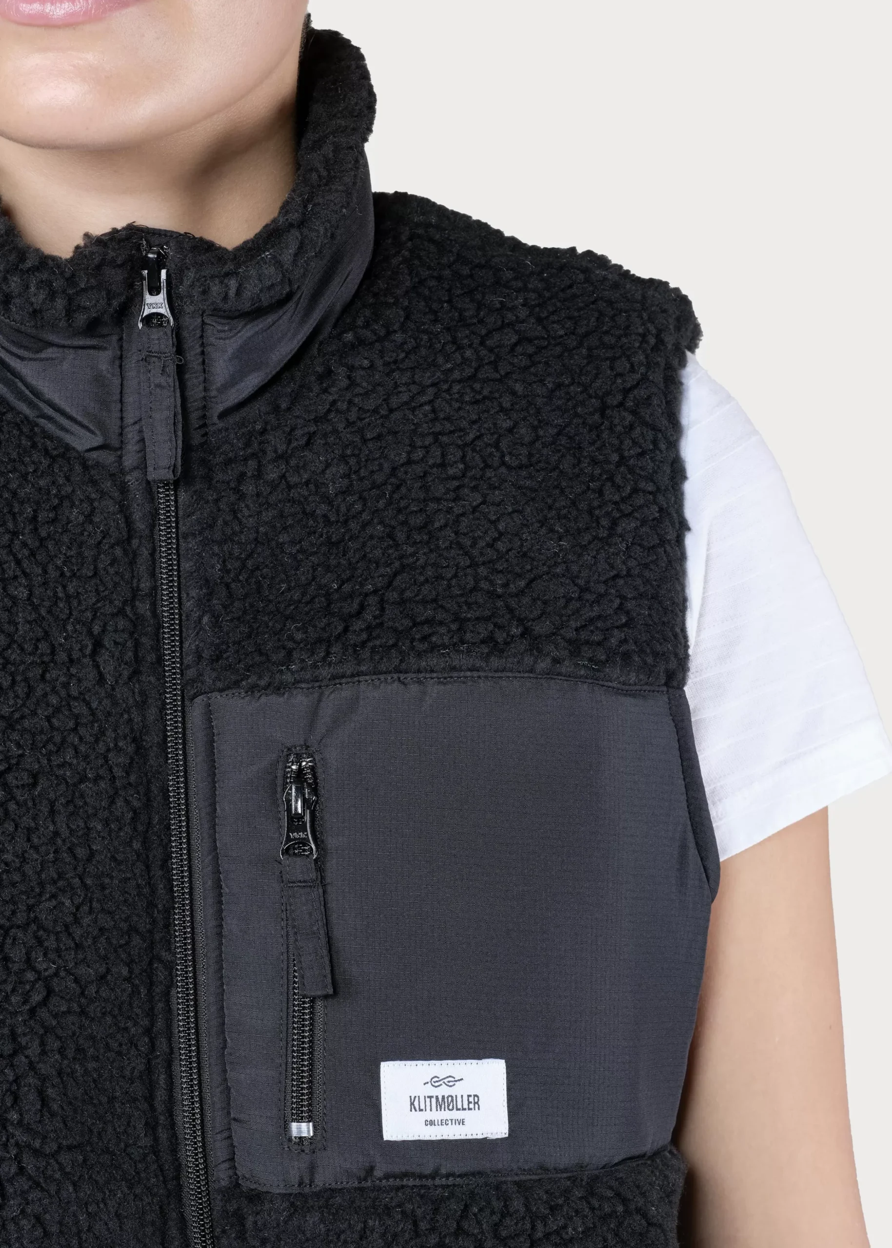Klitmoller Collective Jacken-Womens fleece vest - Black