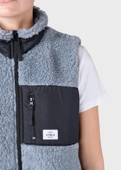 Klitmoller Collective Jacken-Womens fleece vest - Pastel grey Black
