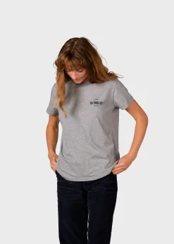 Klitmoller Collective T-shirts-Womens small logo tee - Grey melange Black