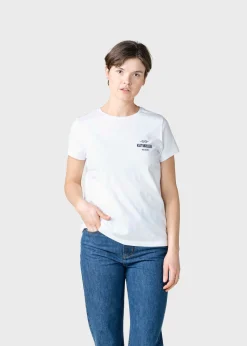 Klitmoller Collective T-shirts-Womens small logo tee - White Black
