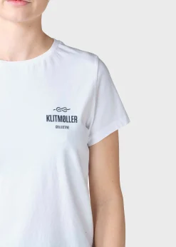 Klitmoller Collective T-shirts-Womens small logo tee - White Black