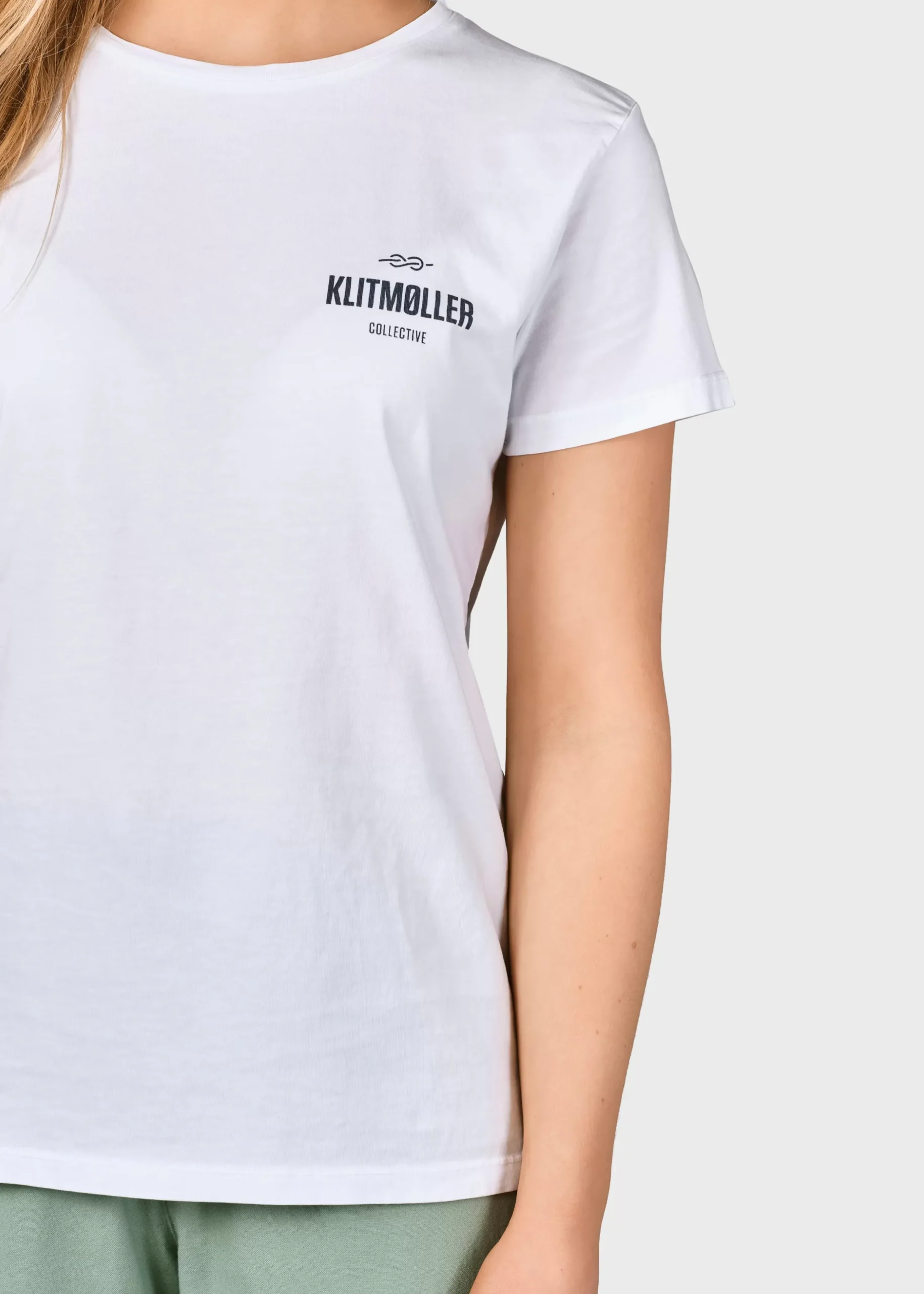 Klitmoller Collective T-shirts-Womens small logo tee - White Black